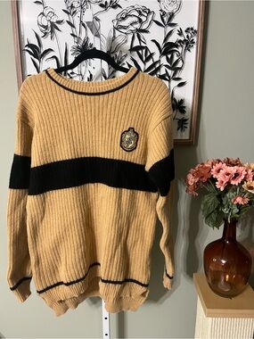 Harry Potter Hufflepuff Quidditch Sweater Wool Scotland Official Merch Size XXL